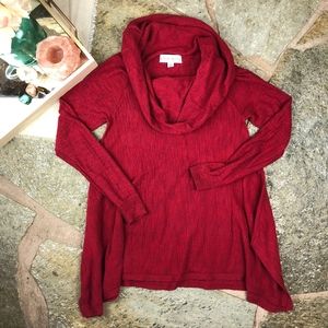 Knox Rose Women's Cowl Neck Sweater Size XS Red